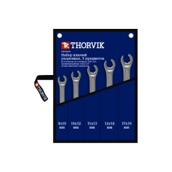 Набор ключей разрезных Thorvik FNWS005, 8-19 мм, 5 предметов