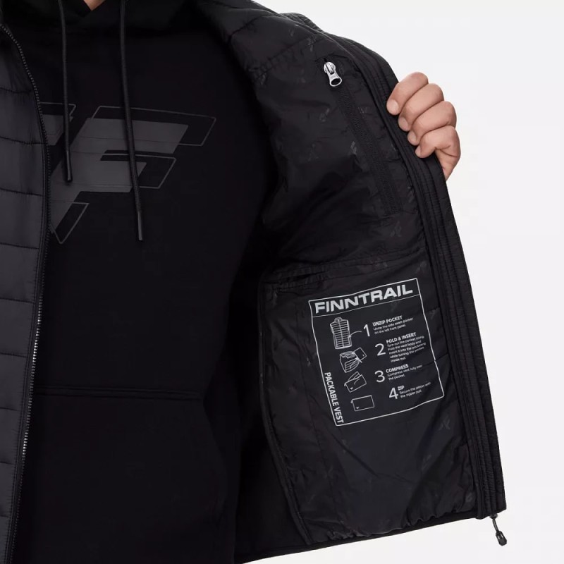 Жилет мужской Finntrail Master 1512 Graphite, ткань Рипстоп, черный, размер XL