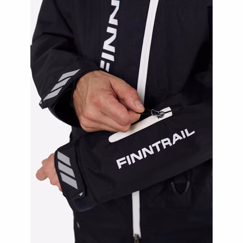 Комбинезон мужской Finntrail Backcountry 3904 Graphite, мембрана Toray, черный, размер 44-46 (S), 165-175 см