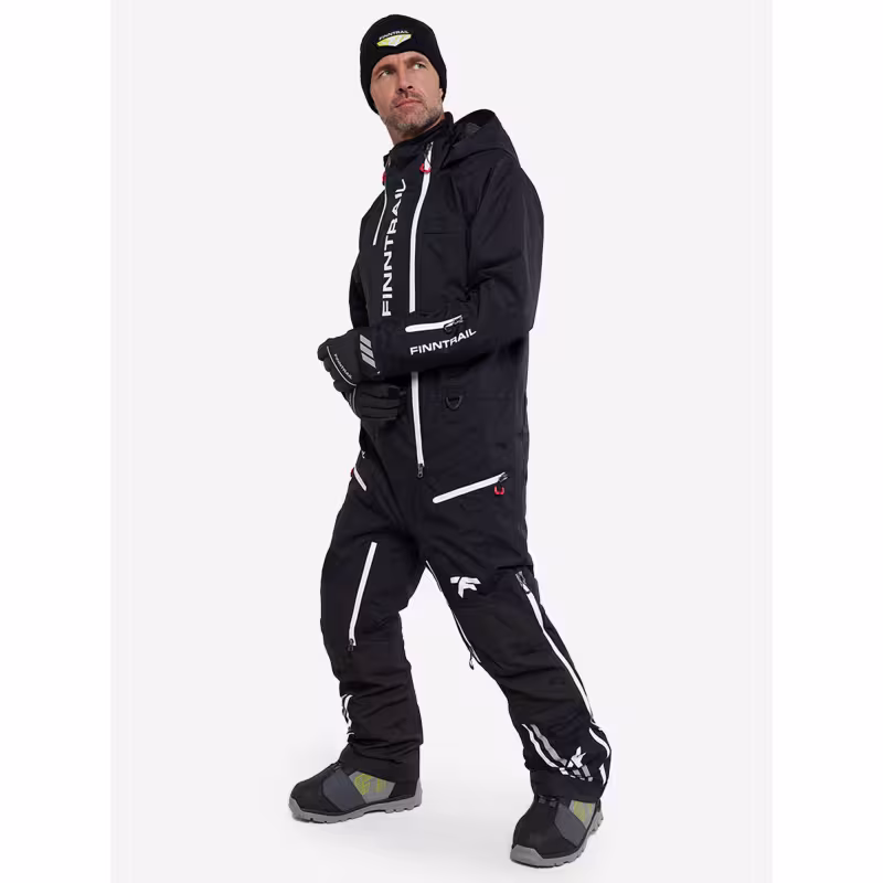 Комбинезон мужской Finntrail Backcountry 3904 Graphite, мембрана Toray, черный, размер 54-56 (XL), 180-190 см