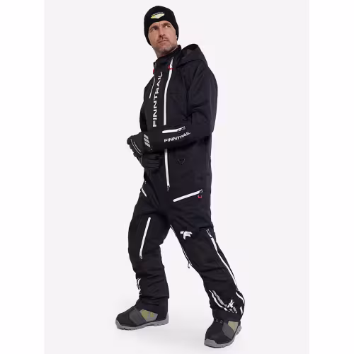 Комбинезон мужской Finntrail Backcountry 3904 Graphite, мембрана Toray, черный, размер 58-60 (XXL), 185-195 см