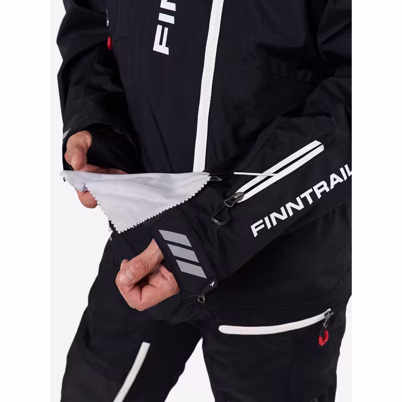 Комбинезон мужской Finntrail Backcountry 3904 Graphite, мембрана Toray, черный, размер 58-60 (XXL), 185-195 см