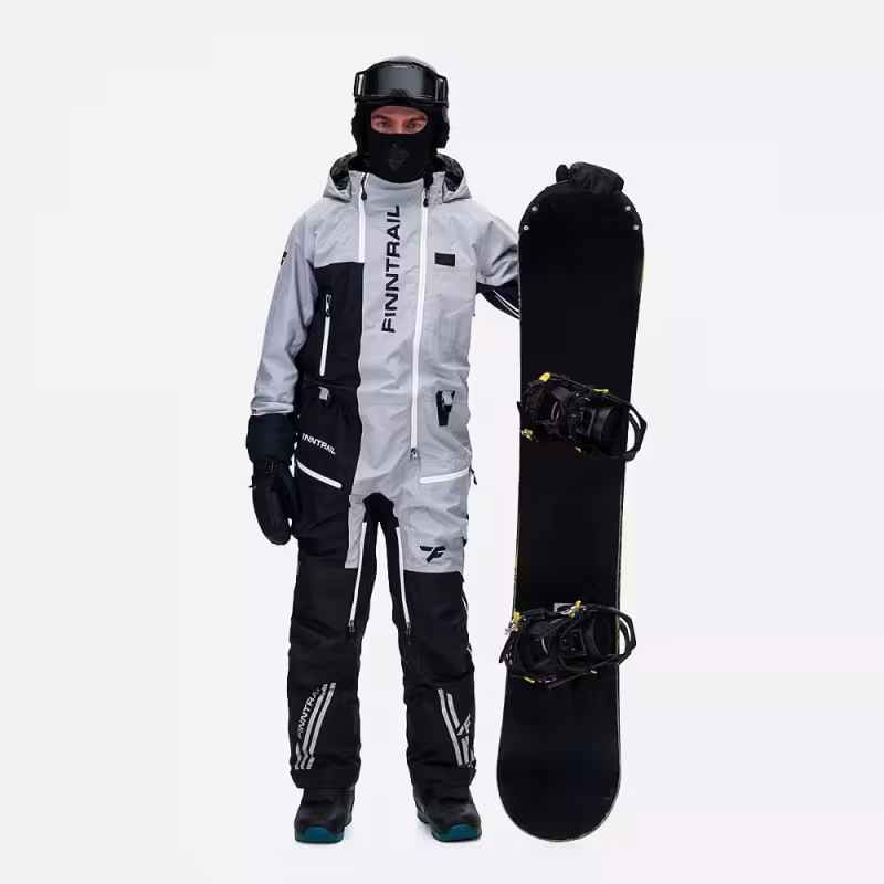 Комбинезон мужской Finntrail Backcountry 3904 LightGrey, мембрана Toray, серый, размер 50-52 (L), 175-185 см