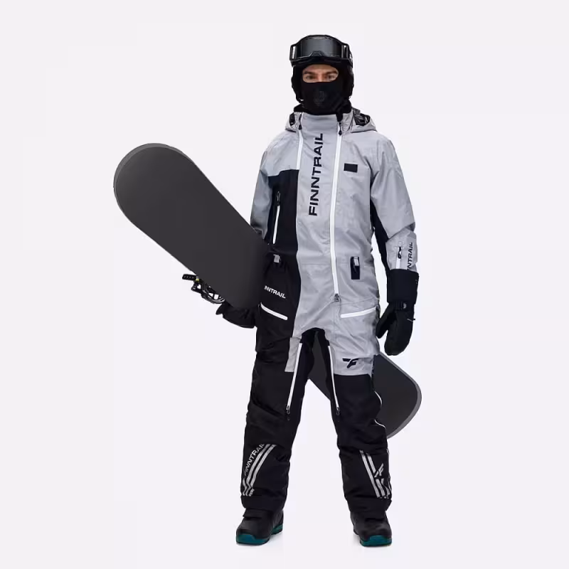 Комбинезон мужской Finntrail Backcountry 3904 LightGrey, мембрана Toray, серый, размер 48-50 (M), 170-180 см