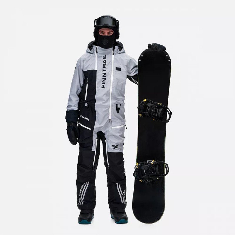 Комбинезон мужской Finntrail Backcountry 3904 LightGrey, мембрана Toray, серый, размер 58-60 (XXL), 185-195 см