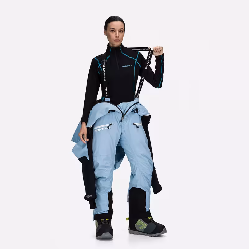 Комбинезон женский Finntrail Rachel 3853 LightBlue, мембрана Hard-Tex, голубой, размер 46-48 (M), 165-175 см