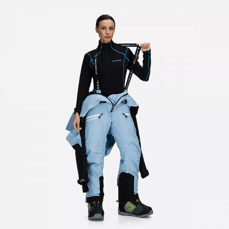 Комбинезон женский Finntrail Rachel 3853 LightBlue, мембрана Hard-Tex, голубой, размер 46-48 (M), 165-175 см