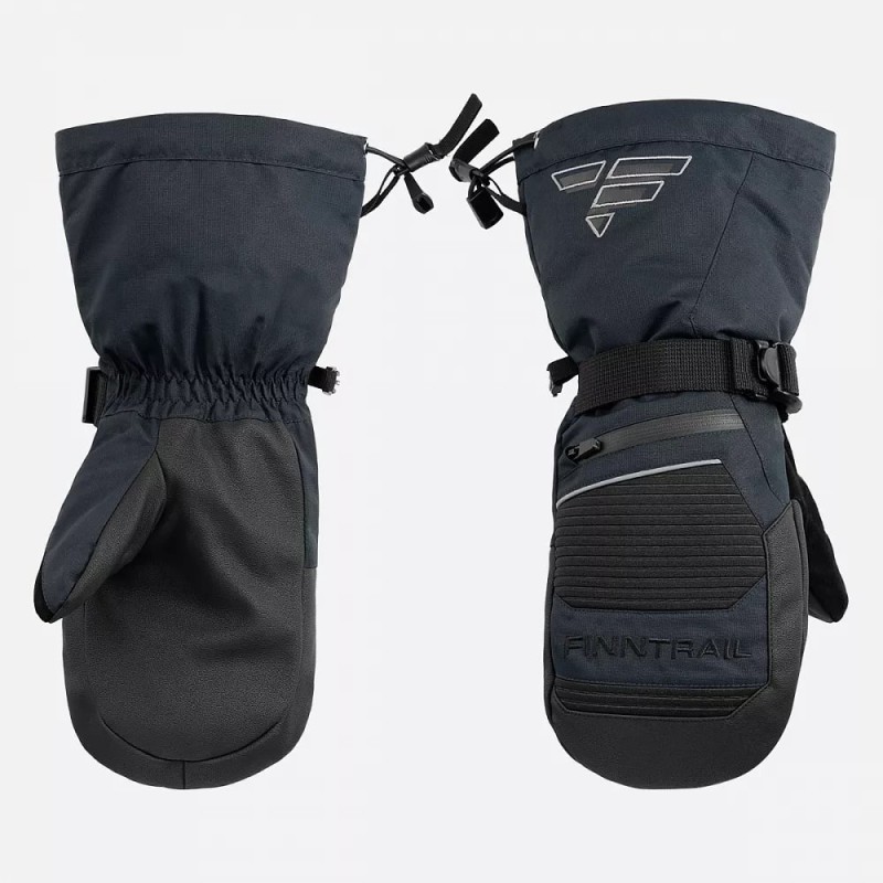 Рукавицы Finntrail Nordic 2942 Graphite, мембрана Hard-Tex, черный, размер L