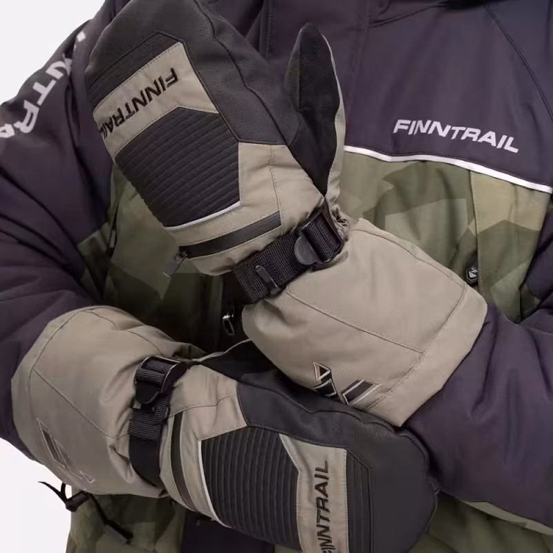Рукавицы Finntrail Nordic 2942 Khaki, мембрана Hard-Tex, хаки, размер M