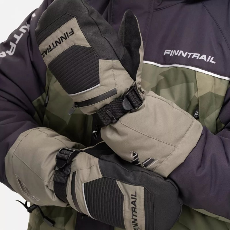 Рукавицы Finntrail Nordic 2942 Khaki, мембрана Hard-Tex, хаки, размер XL