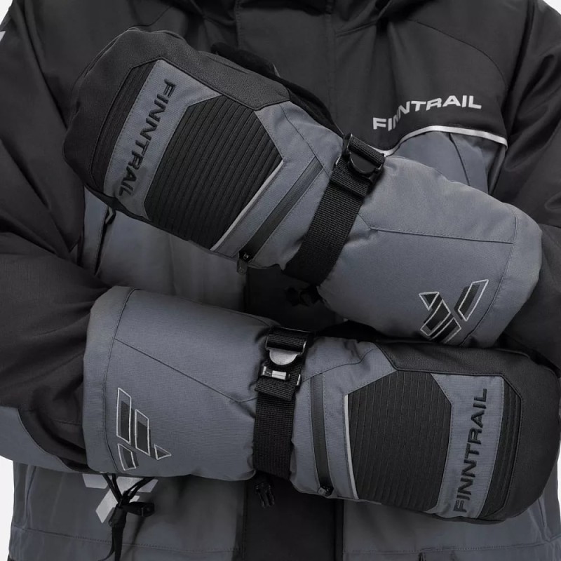 Рукавицы Finntrail Nordic 2942 MiddleGrey, мембрана Hard-Tex, серый, размер M