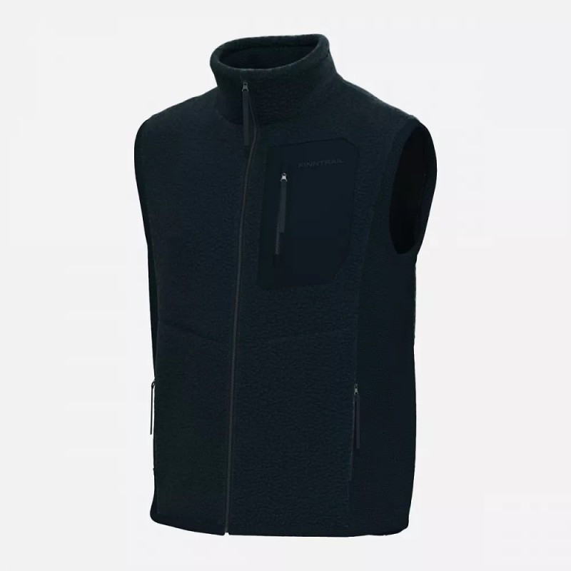 Жилет мужской Finntrail Teddy 1404 Graphite, ткань Флис, черный, размер S