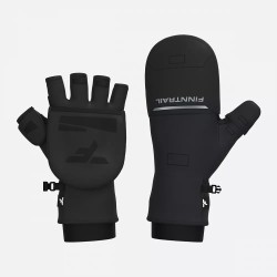 Перчатки с откидным верхом Finntrail Optymus 2702 Graphite, ткань Софтшелл, черный, размер M