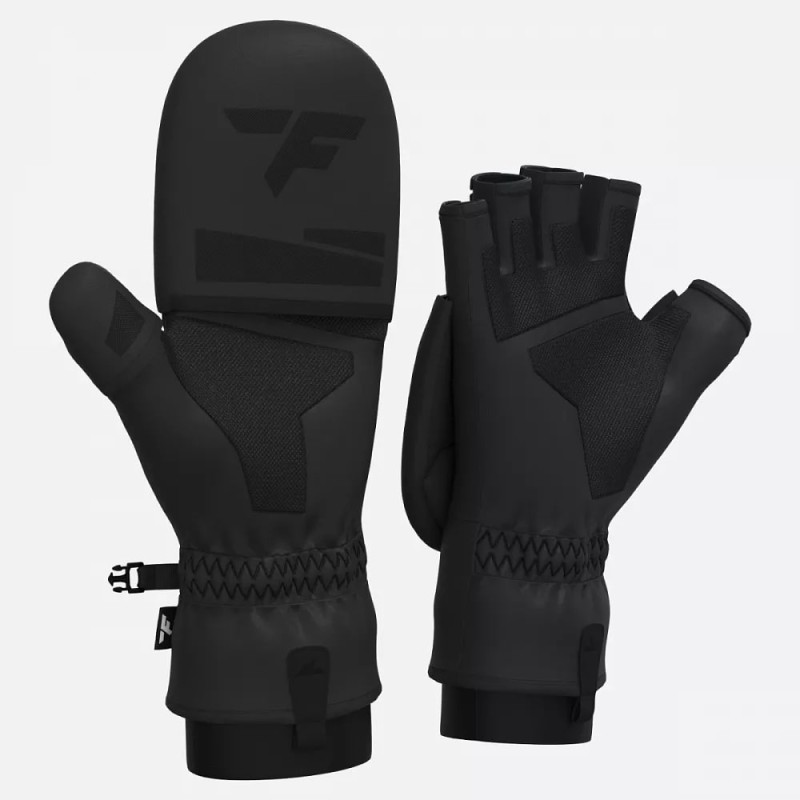 Перчатки с откидным верхом Finntrail Optymus 2702 Graphite, ткань Софтшелл, черный, размер M