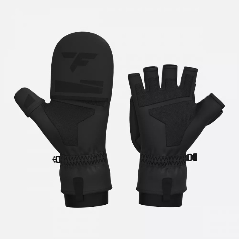Перчатки с откидным верхом Finntrail Optymus 2702 Graphite, ткань Софтшелл, черный, размер XL