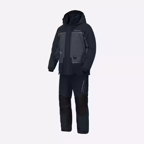 Костюм мужской Finntrail Nordy 3757 MiddleGrey, мембрана Hard-Tex, черный, размер 58-60 (LK), 175-185 см