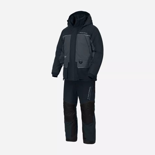 Костюм мужской Finntrail Nordy 3757 MiddleGrey, мембрана Hard-Tex, черный, размер 44-46 (S), 165-175 см