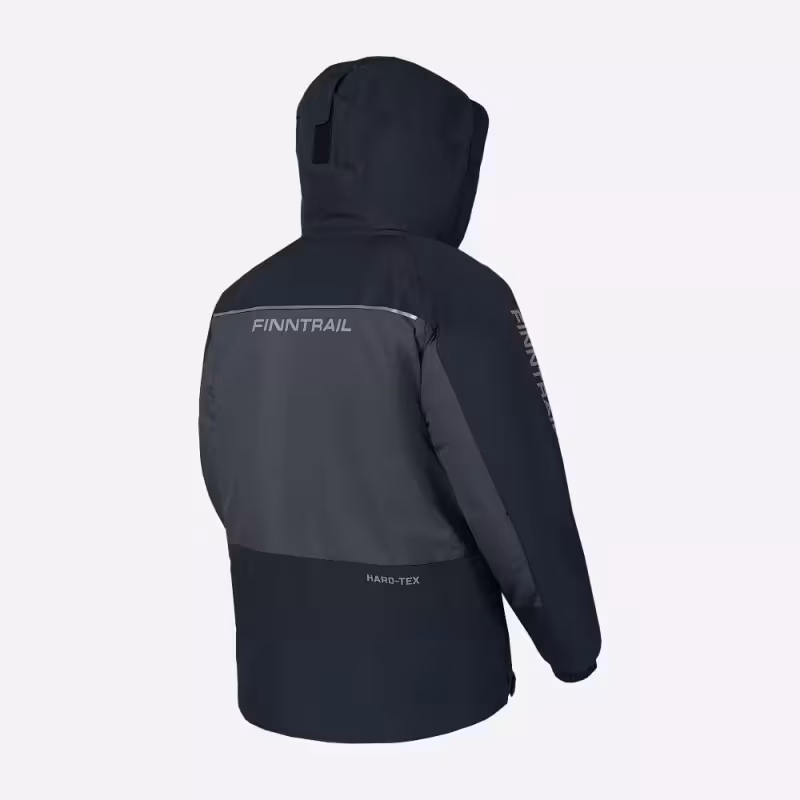 Костюм мужской Finntrail Nordy 3757 MiddleGrey, мембрана Hard-Tex, черный, размер 58-60 (XXL), 185-195 см