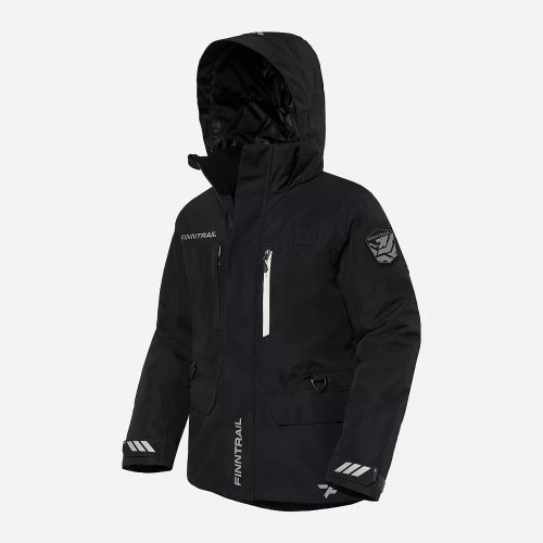 Куртка мужская Finntrail Powerman 3760 Graphite, мембрана Hard-Tex, черный, размер 50-52 (L), 175-185 см