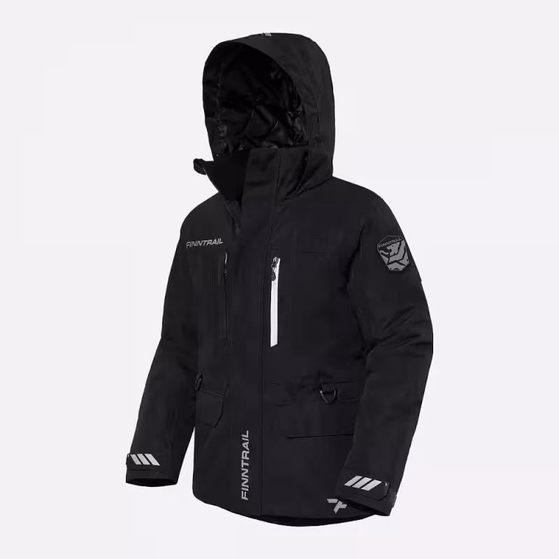 Куртка мужская Finntrail Powerman 3760 Graphite, мембрана Hard-Tex, черный, размер 50-52 (L), 175-185 см