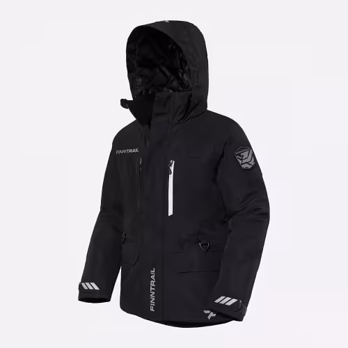 Куртка мужская Finntrail Powerman 3760 Graphite, мембрана Hard-Tex, черный, размер 54-56 (XL), 180-190 см