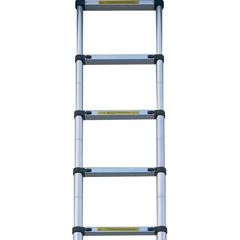 Лестница Новая Высота 221113ТЛ, телескопическая односекционная алюминиевая, 3.8 м, 13 ступеней