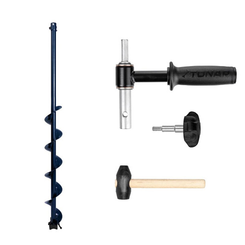 Ледобур под шуруповерт (шнек) Тонар Altay Energy 110R T-SAE110R-ASH20 (шнек, адаптер, молоточек)
