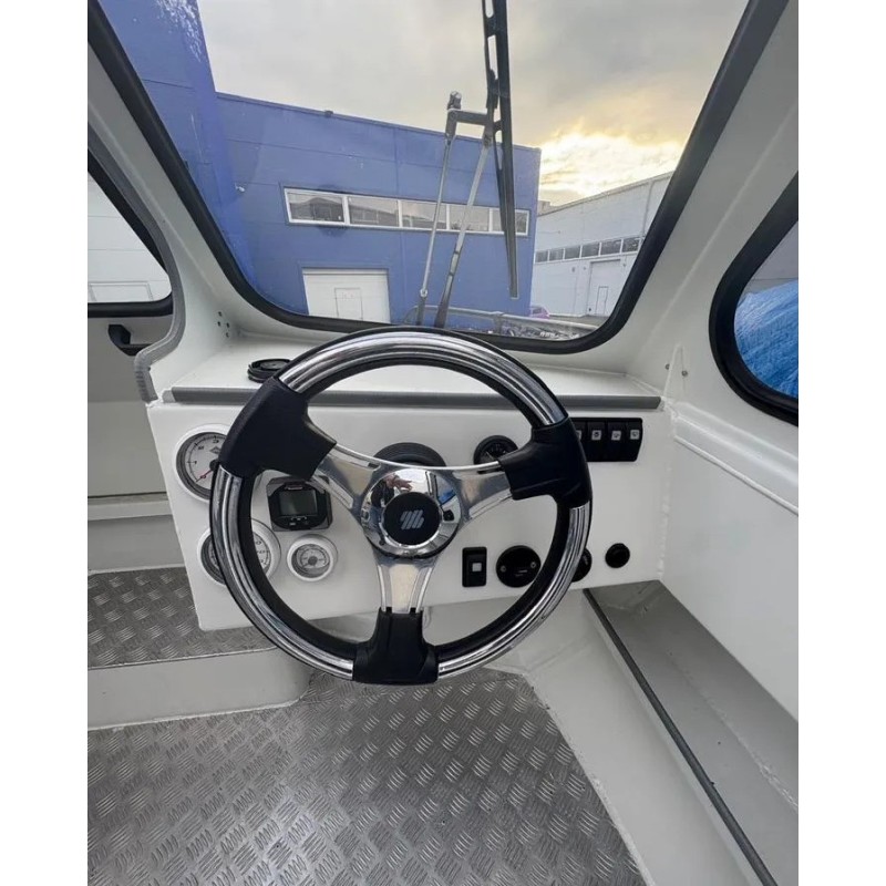 Лодка алюминиевая NorthSilver Pro 675 Jet в комплекте со стационарным мотором Mercury Optimax Sport Jet