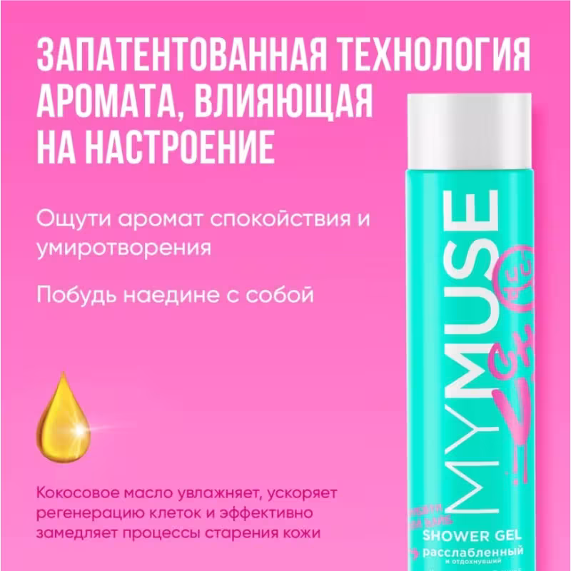 Гель для душа Grass MyMuse Расслабленный и отдохнувший, 250 мл