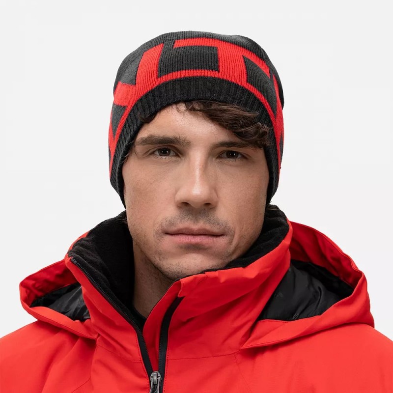 Шапка Finntrail Daily 9727 GraphiteRed, акрил, черный/красный, размер XL-XXL