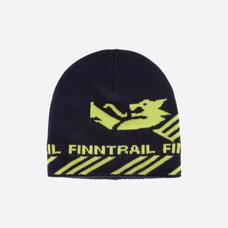 Шапка Finntrail Daily 9727 GraphiteYellow, акрил, черный/желтый, размер M-L