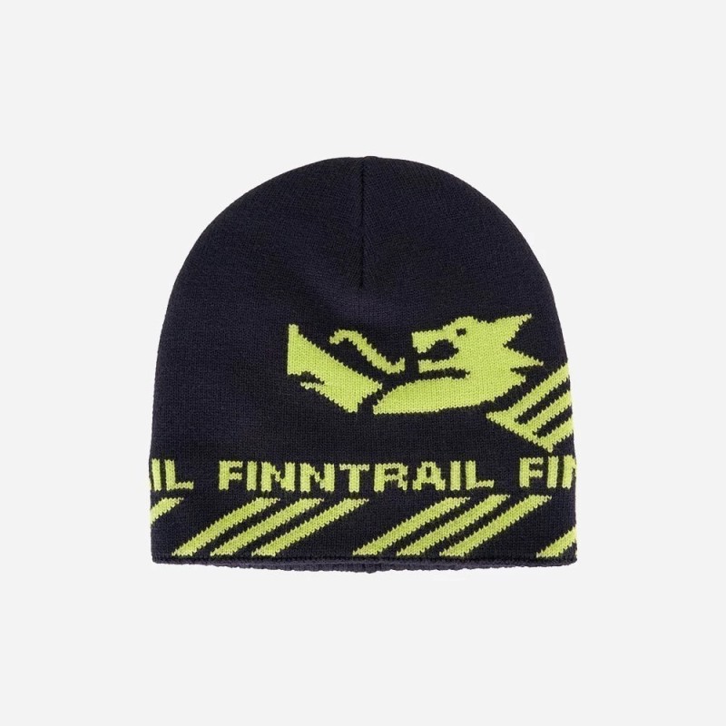 Шапка Finntrail Daily 9727 GraphiteYellow, акрил, черный/желтый, размер M-L