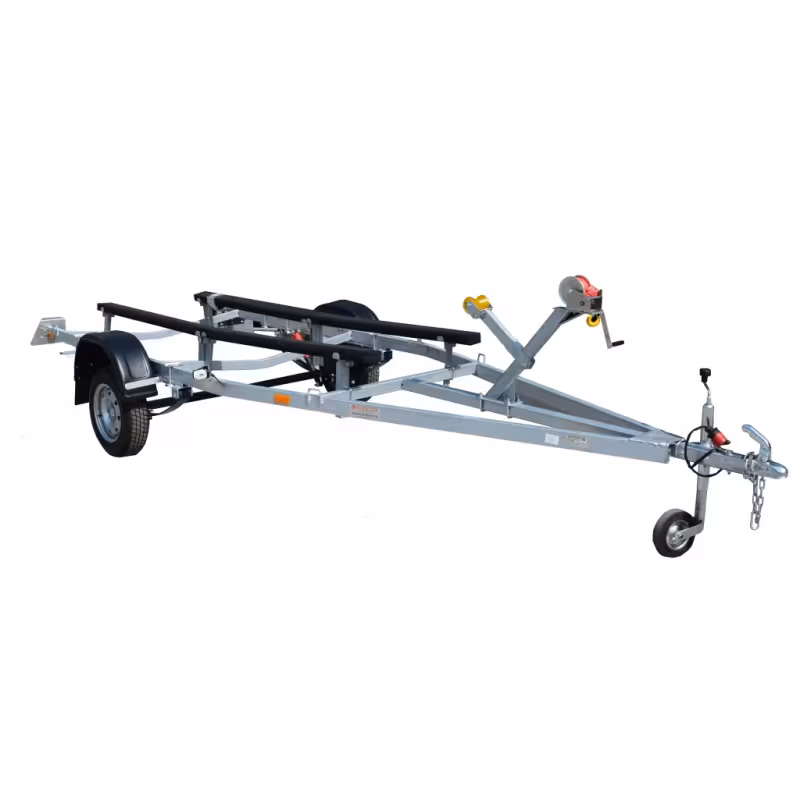 Прицеп лодочный одноосный Трейлер 82944С Дельфин 5.2, ложементы, опорное колесо