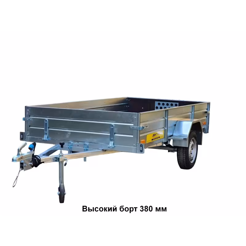 Прицеп бортовой одноосный Вектор ЛАВ 81012 Евро с крышкой, высокий борт