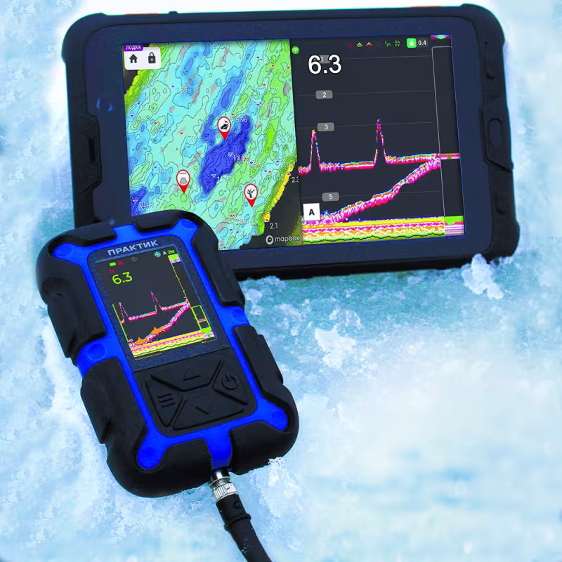 Эхолот портативный Практик 8 PRO Wi-Fi DUO со структурным датчиком