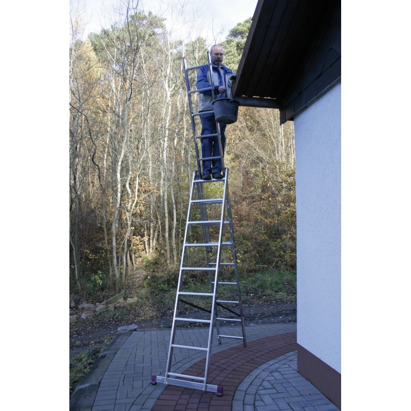 Лестница трехсекционная Krause Corda, 14 ступеней, 10.8 м