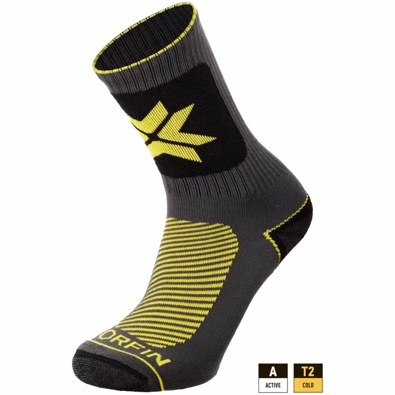 Термоноски Norfin T2A Balance Niking Grew, серый/желтый, размер 42-44