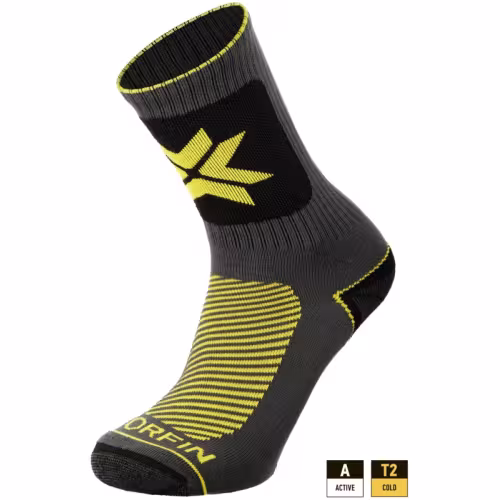 Термоноски Norfin T2A Balance Niking Grew, серый/желтый, размер 45-47