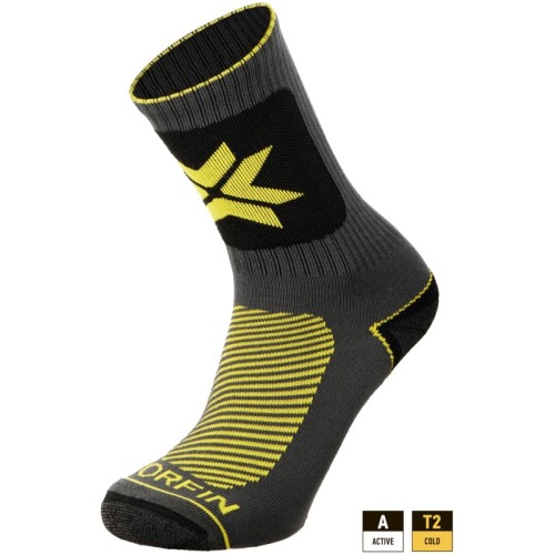 Термоноски Norfin T2A Balance Niking Grew, серый/желтый, размер 45-47