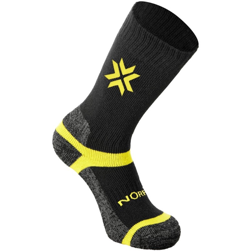 Термоноски Norfin T2P Balance Warm Crew, черный/желтый, размер 42-44