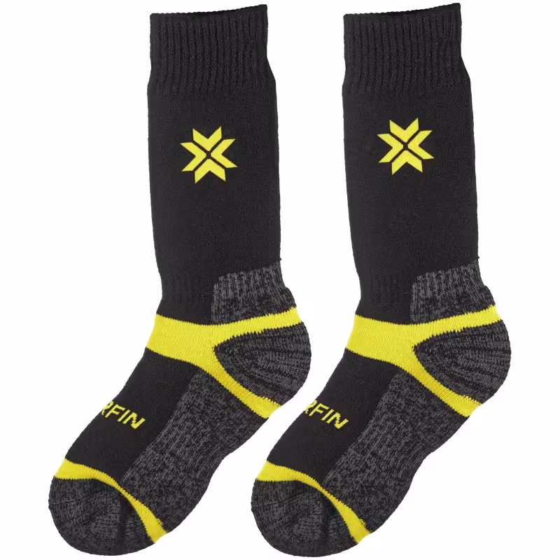 Термоноски Norfin T2P Balance Warm Crew, черный/желтый, размер 45-47