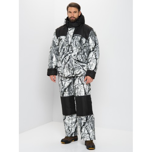 Костюм мужской Huntsman (Восток) Альтаир, Alova, Белый лес (ветки), размер 44-46, 182-188 см