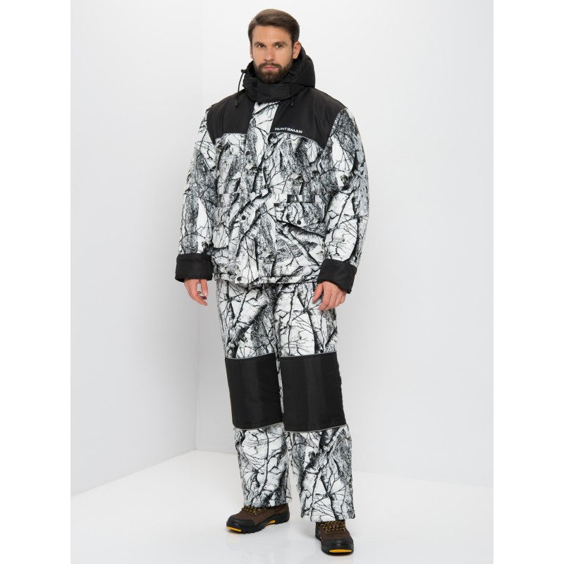 Костюм мужской Huntsman (Восток) Альтаир, Alova, Белый лес (ветки), размер 44-46, 182-188 см