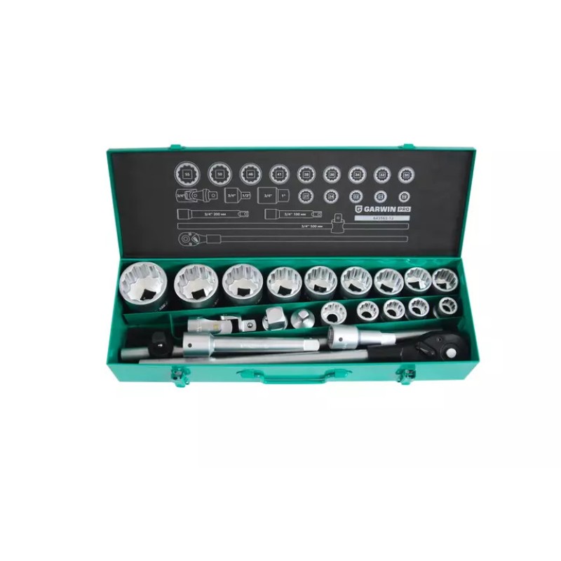 Набор торцевых головок Garwin 3/4