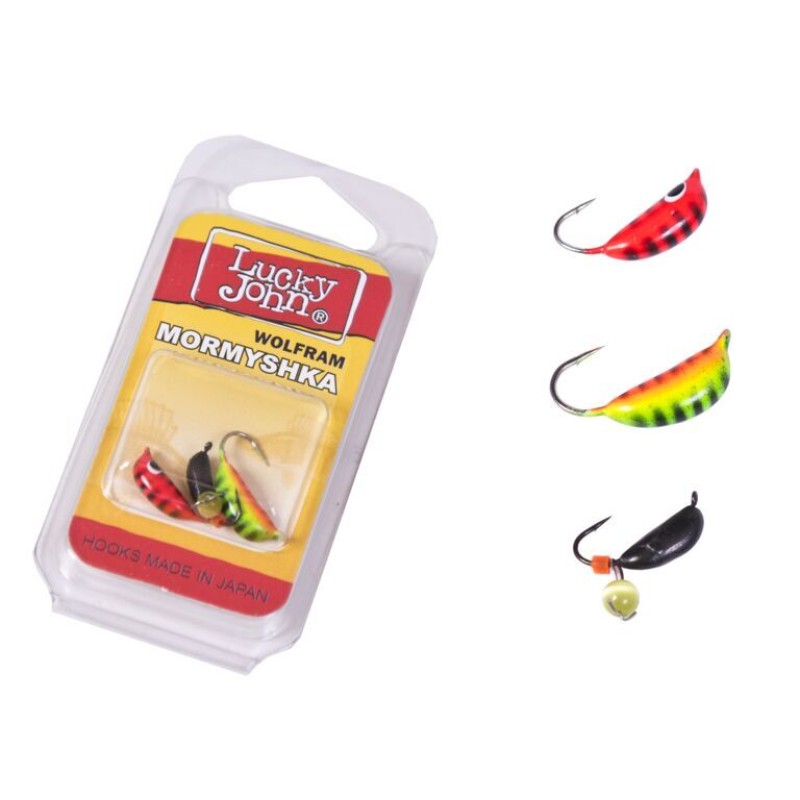 Мормышки вольфрамовые Lucky John LJTM-003SET,  по 0.7/1.1/1.6 гр (3 шт)