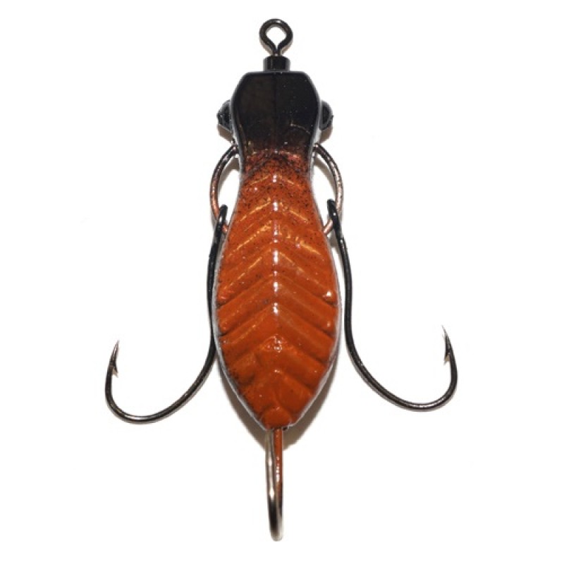 Блесна зимняя Lucky John Балда Жук 854010-02, 10 гр, 45 мм, коричневый