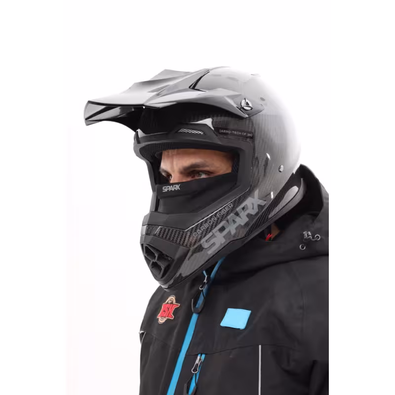 Мотошлем Sparx Nix Carbon 3K, черный/серый, размер L