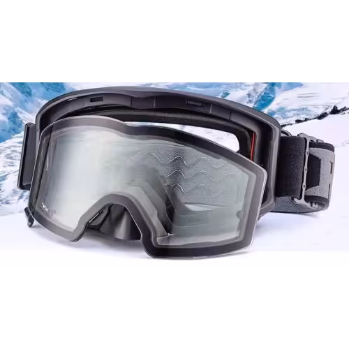 Мотоочки с подогревом RSX Polestar Winter V2, черный, прозрачный (версия 2)