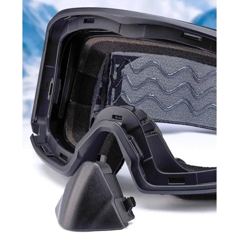 Мотоочки с подогревом RSX Polestar Winter V2, черный, прозрачный (версия 2)