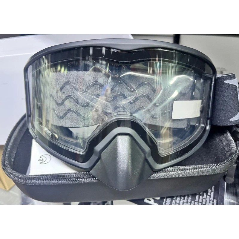 Мотоочки с подогревом RSX Polestar Winter V2, черный, прозрачный (версия 2)